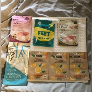 BRAND NEW: Face masks, hydrating gloves, and socks!